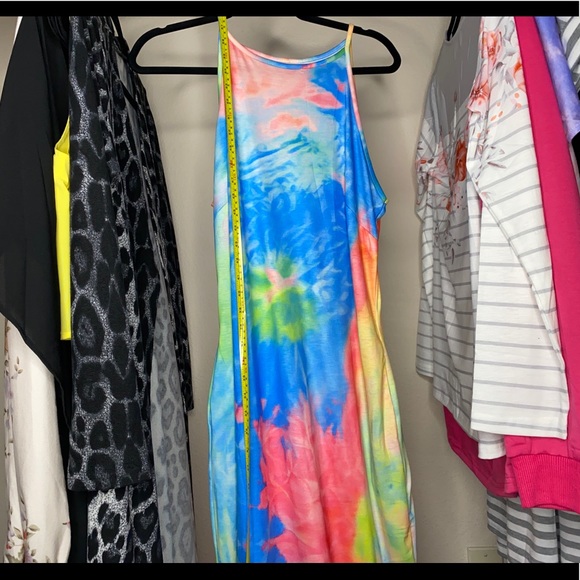 Tie dye maxi dress with pockets - Picture 4 of 5